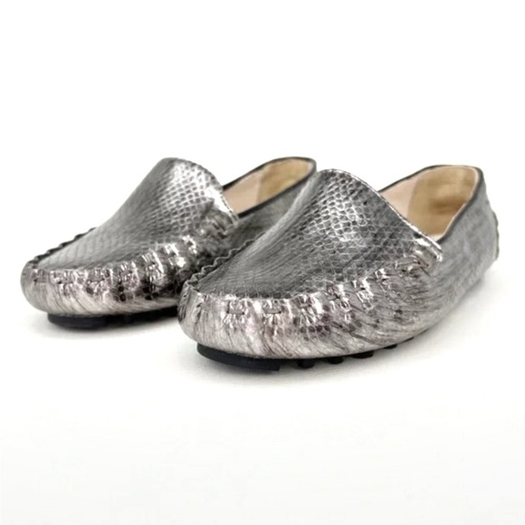 Cole Haan Shoes Driving Moccasin Loafer Grand.OS Snake Print Leather Size 5 New - Picture 1 of 8